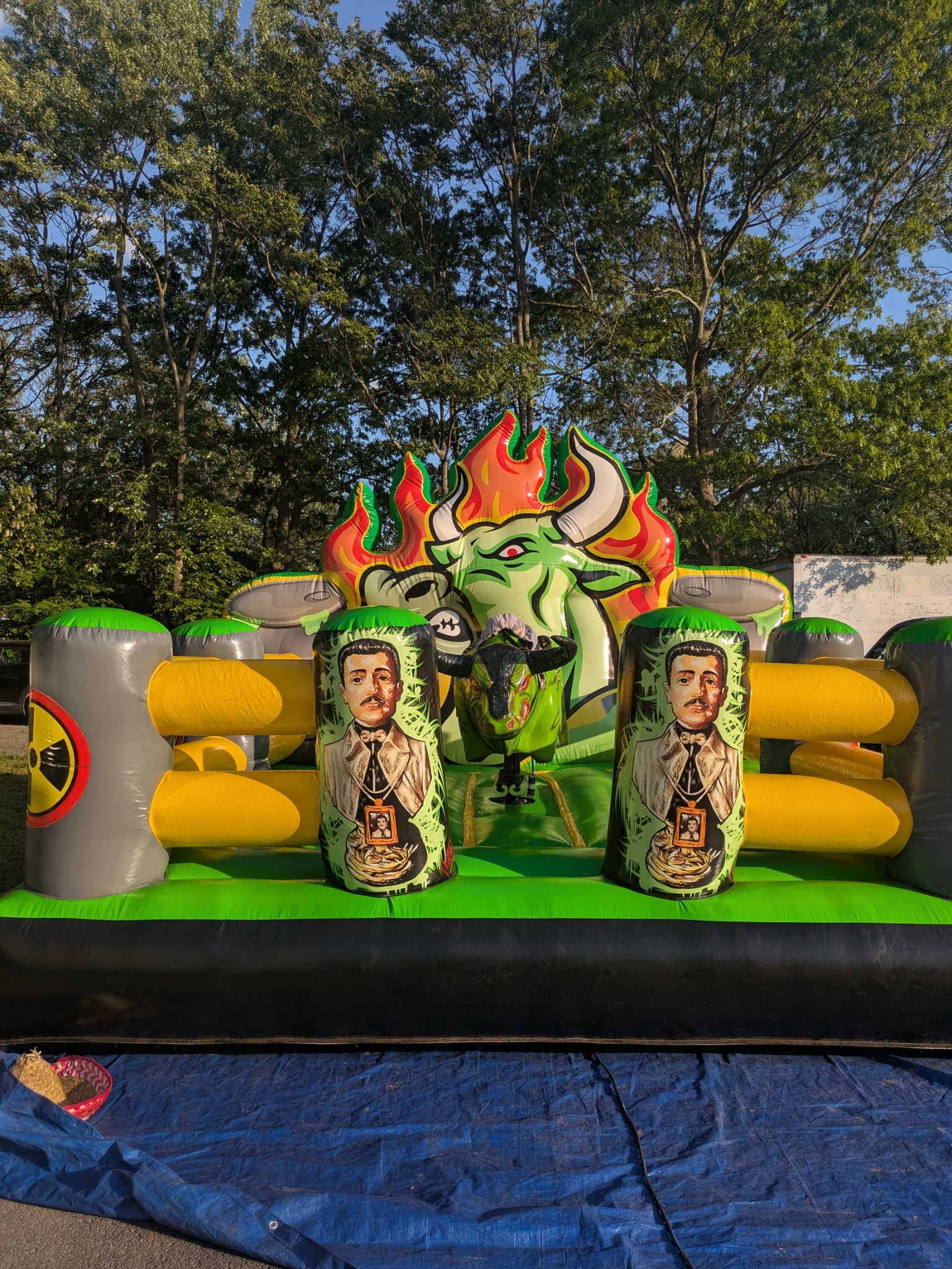 Mechanical bull inflatable game
